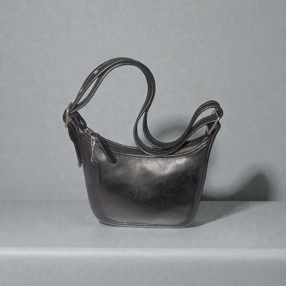 Coach Janice Legacy Bag 9950 Black Leather Nickel Convertible Shoulder Purse - Picture 2 of 10